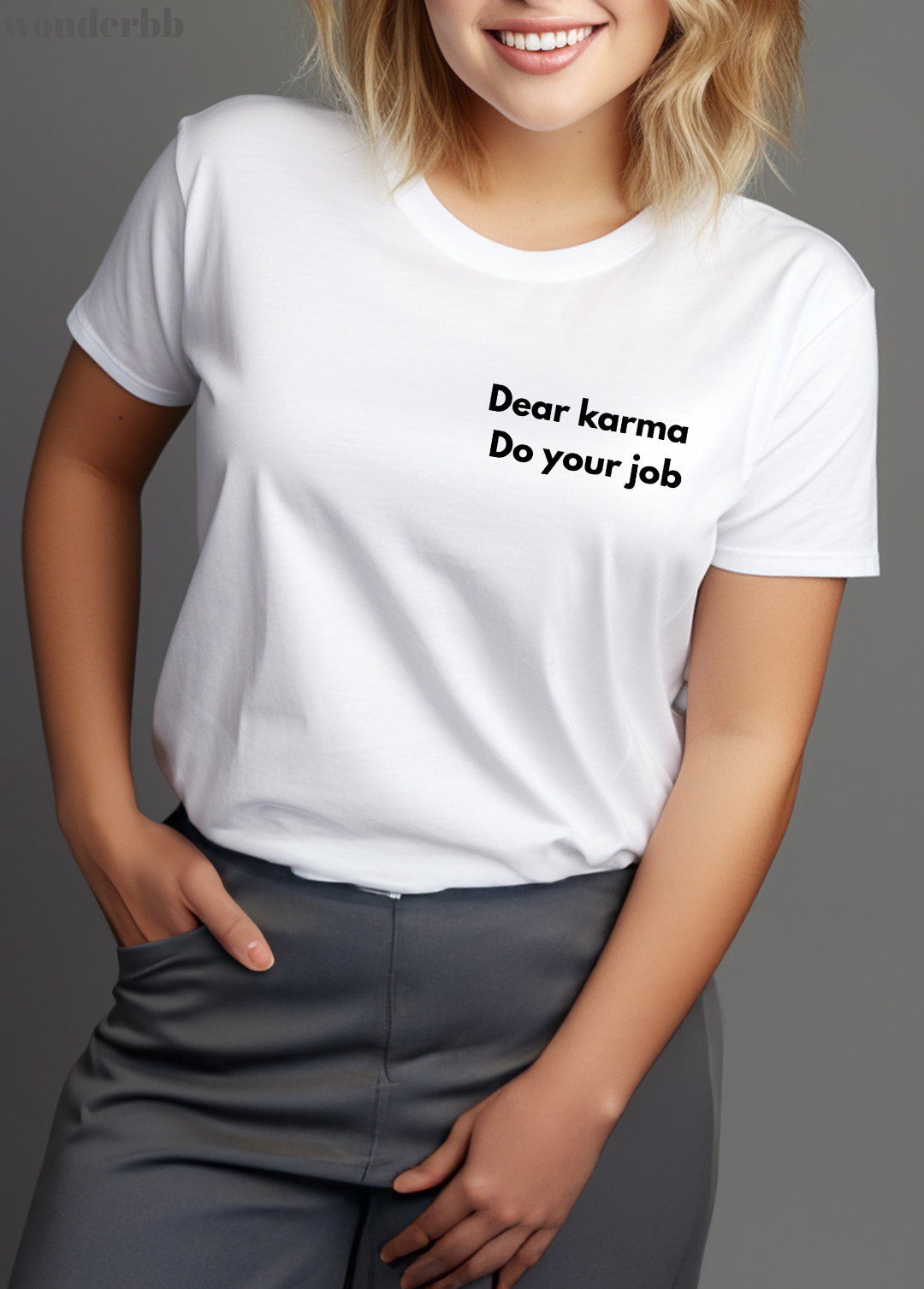 Tricou dama 100% bumbac Dear Karma Alb