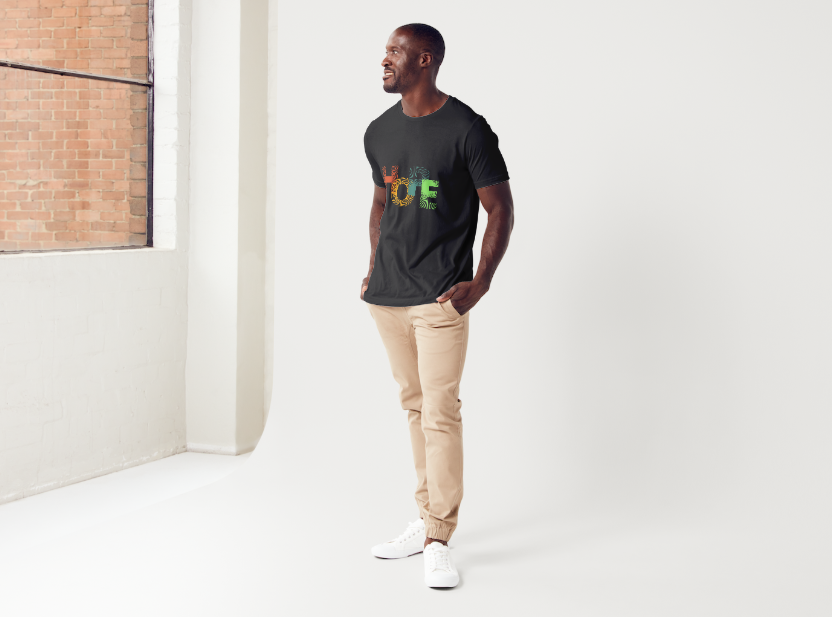 Tricou barbat 100% bumbac "Hope " Negru