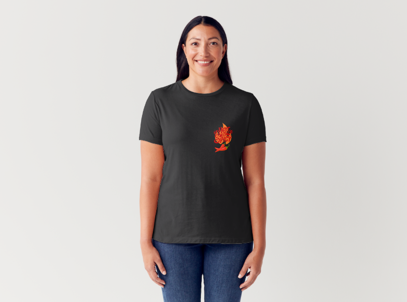 Tricou dama 100% bumbac "Spicy" Negru