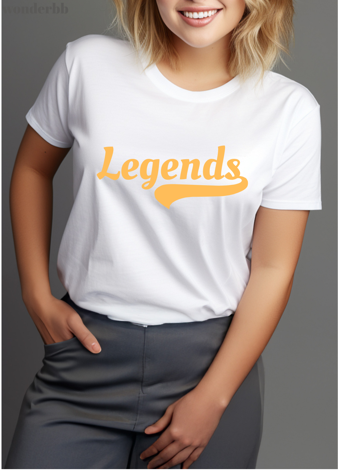 Tricou dama 100% bumbac "Legends" Alb