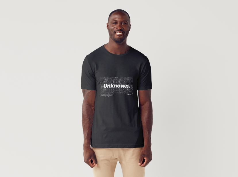 Tricou barbat 100% bumbac "Unknown" Negru