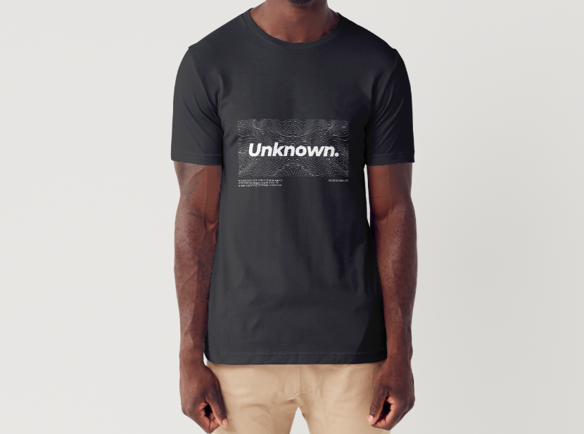 Tricou barbat 100% bumbac "Unknown" Negru