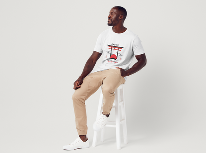 Tricou barbat 100% bumbac "Japan" Alb