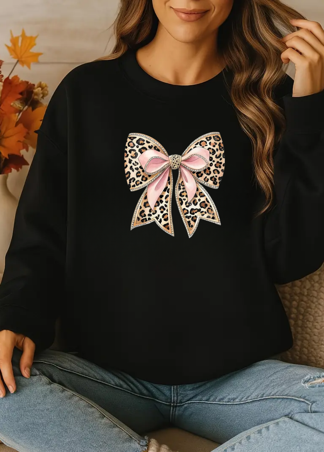 Hanorac de dama oversize ,,Ribbon" Negru