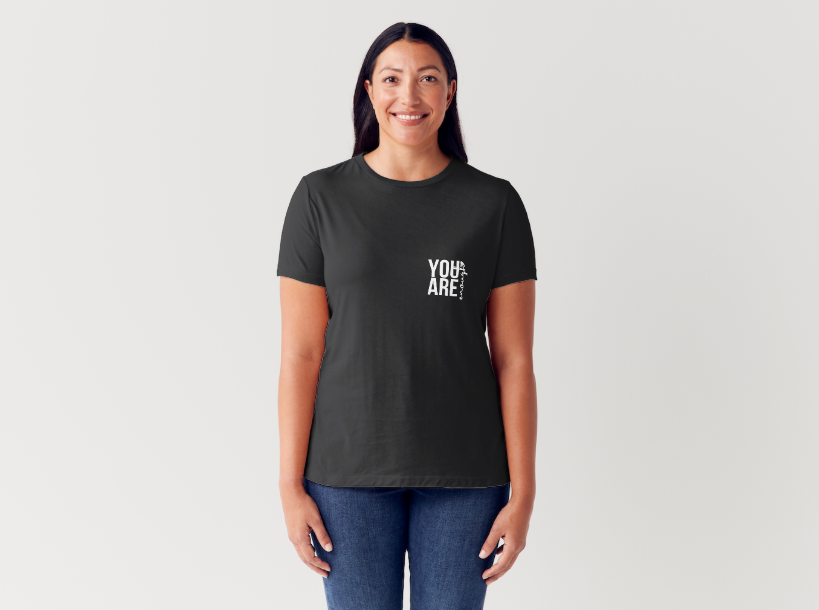 Tricou dama 100% bumbac "You are enough" Negru