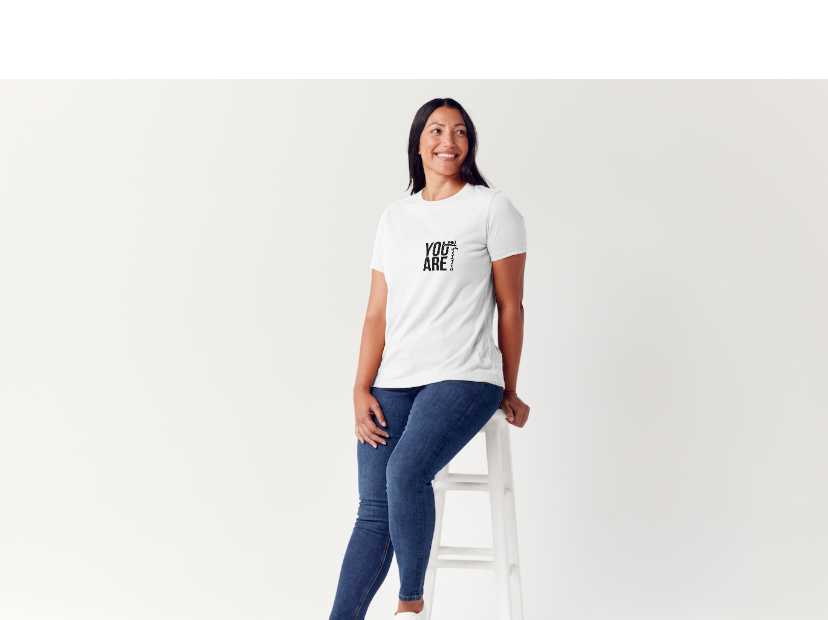 Tricou dama 100% bumbac "You are enough" Alb