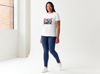 Tricou dama 100% bumbac "Angel Krull" Alb