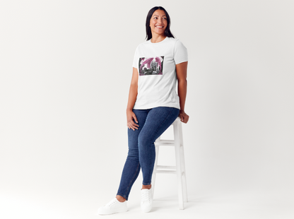 Tricou dama 100% bumbac "Angel Krull" Alb