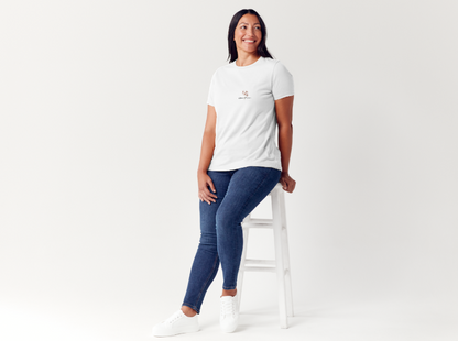 Tricou dama 100% bumbac "Bloom with grace" Alb