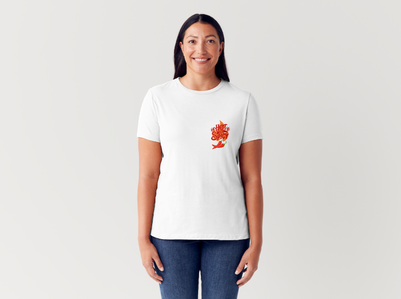 Tricou dama 100% bumbac "Spicy" Alb