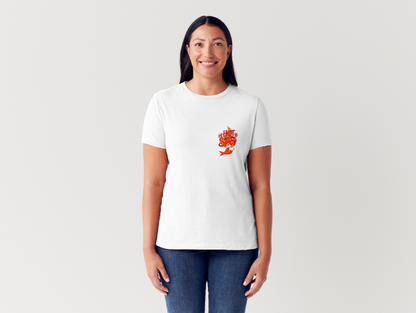 Tricou dama 100% bumbac "Spicy" Alb