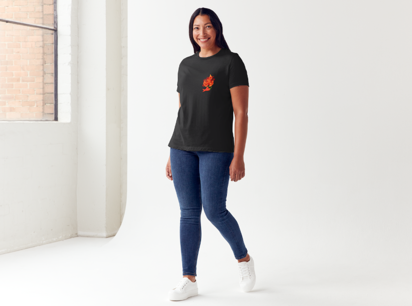 Tricou dama 100% bumbac "Spicy" Negru