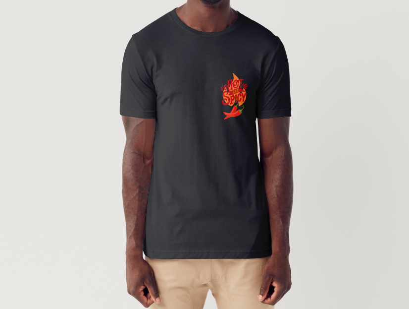 Tricou barbat 100% bumbac "Spicy" Negru