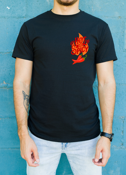 Tricou barbat 100% bumbac "Spicy" Negru
