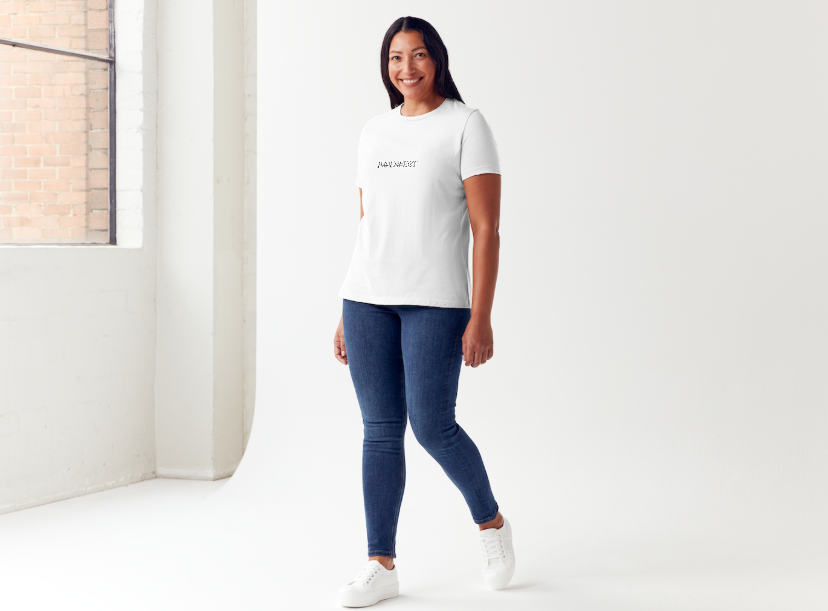 Tricou dama 100% bumbac "Imperfect" Alb