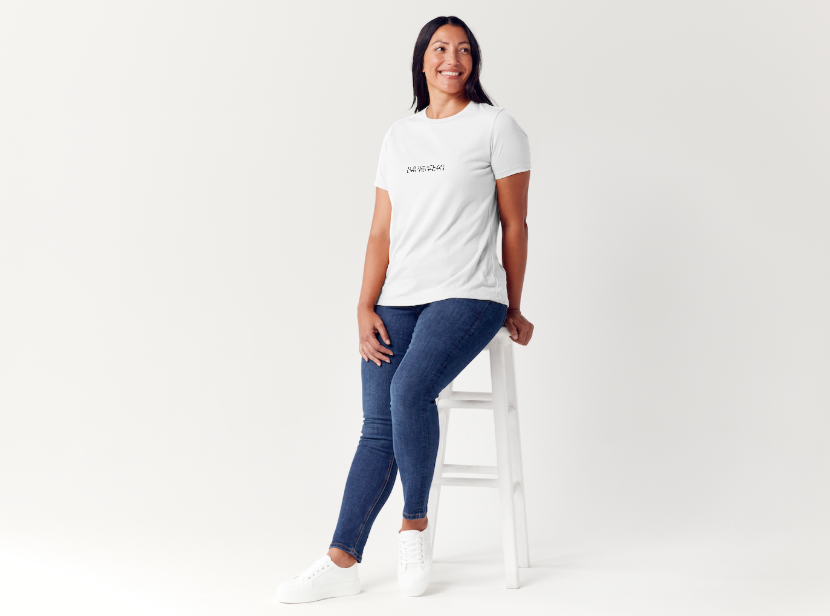 Tricou dama 100% bumbac "Imperfect" Alb