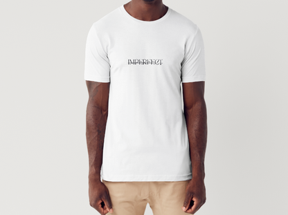 Tricou barbat 100% bumbac "Imperfect" Alb