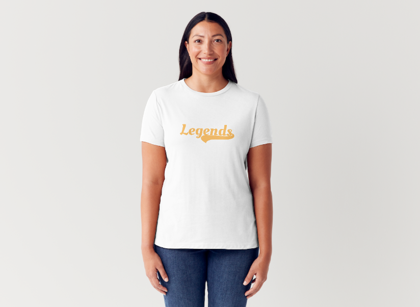 Tricou dama 100% bumbac "Legends" Alb