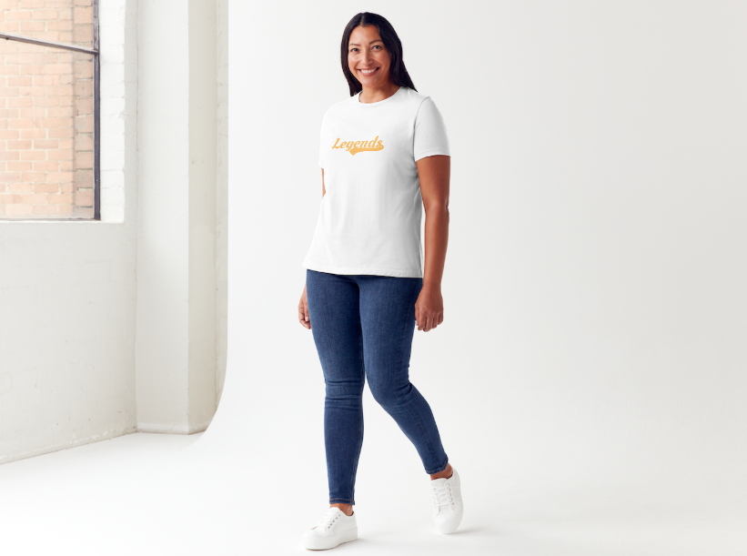 Tricou dama 100% bumbac "Legends" Alb