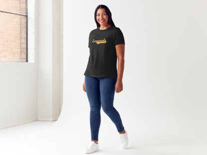 Tricou dama 100% bumbac "Legends" Negru