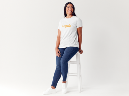 Tricou dama 100% bumbac "Legends" Alb