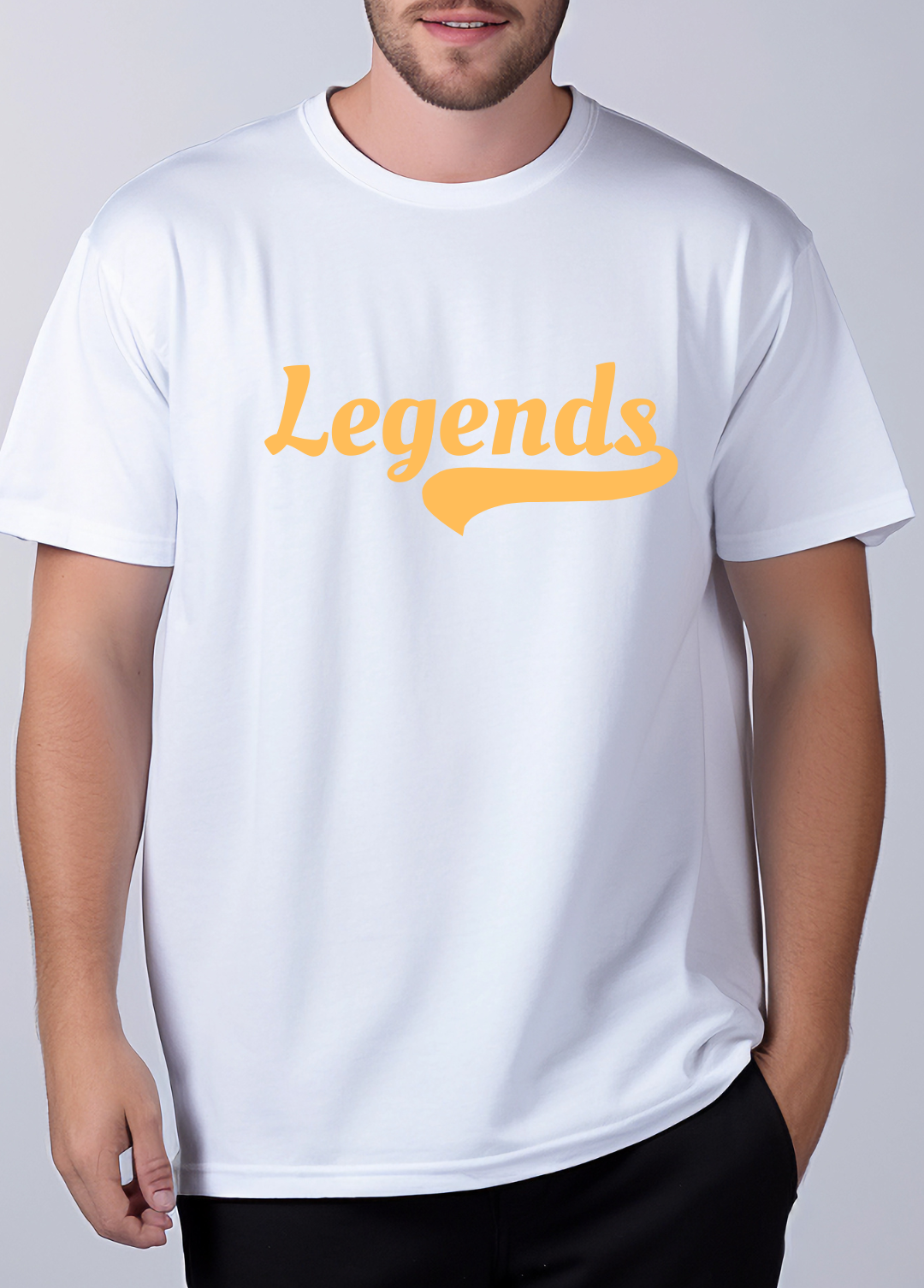 Tricou barbat 100% bumbac "Legends" Alb