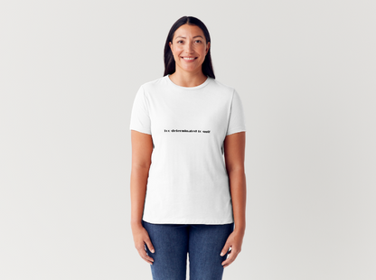 Tricou dama 100% bumbac Too determinate to quit
